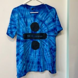 Ed sheeran tshirt large blue tie dye divide tour